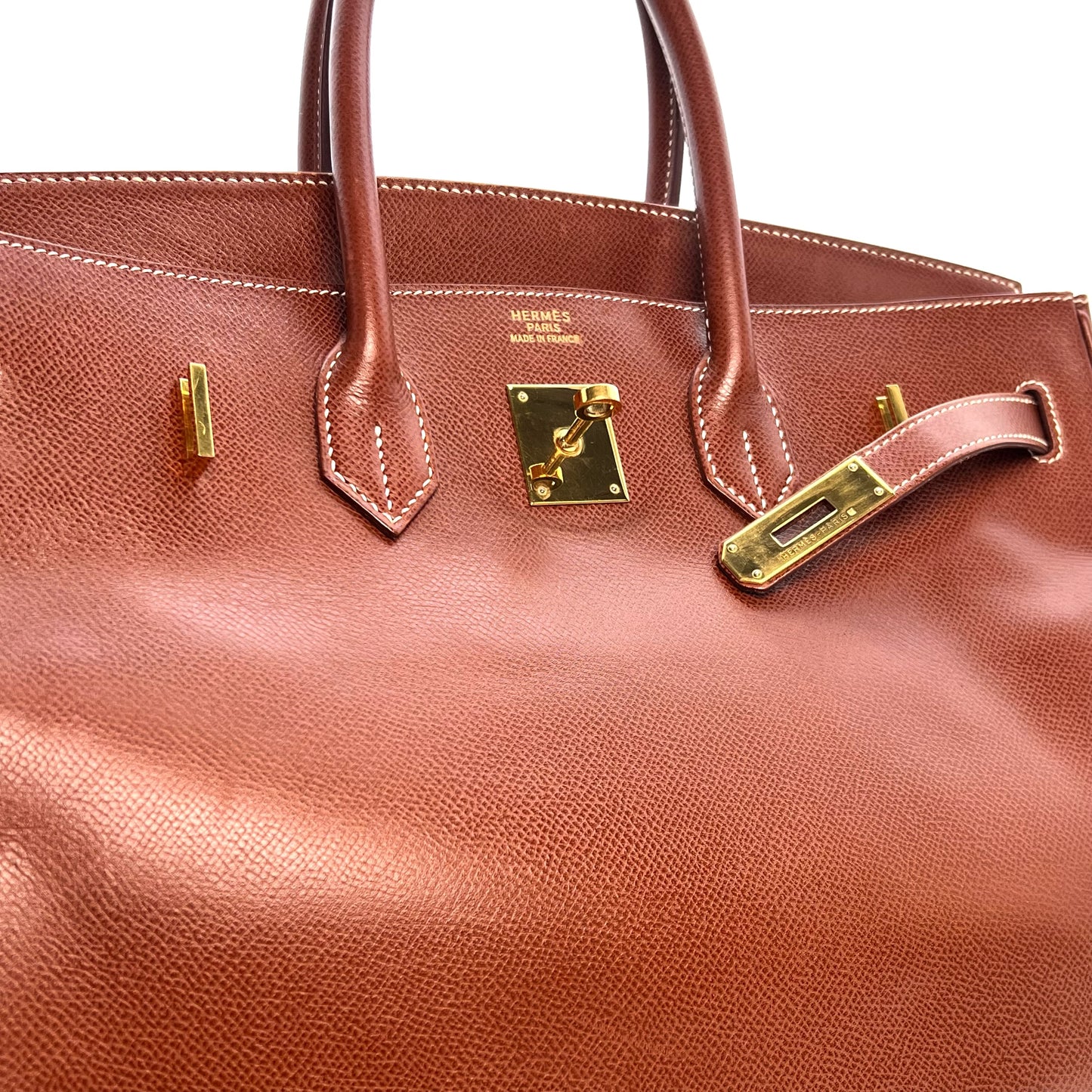 Marlo, 2000 Noisette Lisse Birkin 35 Gold Hardware with stamp □D
