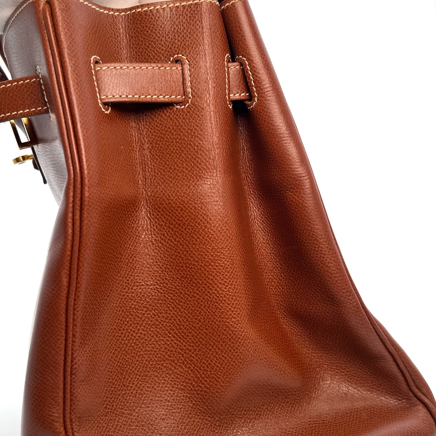 Marlo, 2000 Noisette Lisse Birkin 35 Gold Hardware with stamp □D
