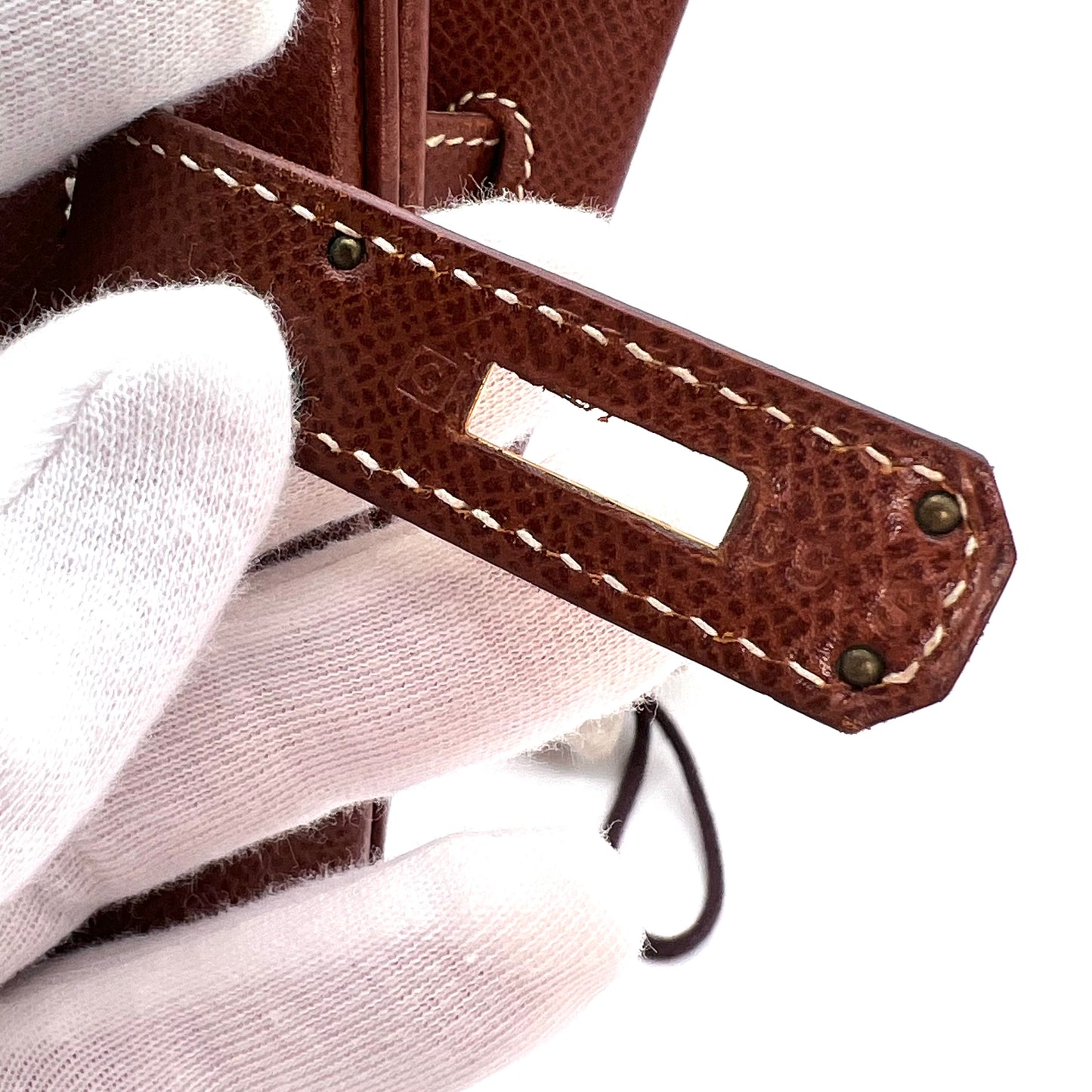 Marlo, 2000 Noisette Lisse Birkin 35 Gold Hardware with stamp □D