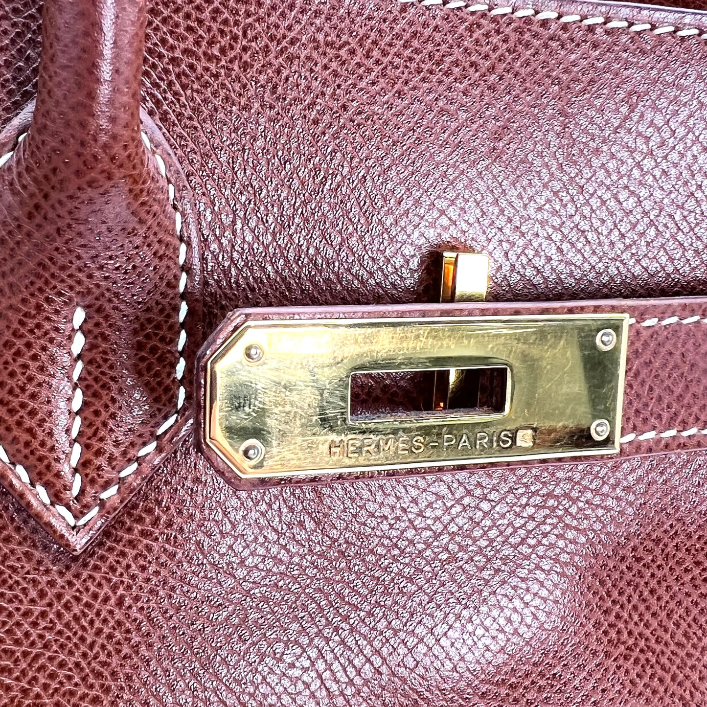 Marlo, 2000 Noisette Lisse Birkin 35 Gold Hardware with stamp □D