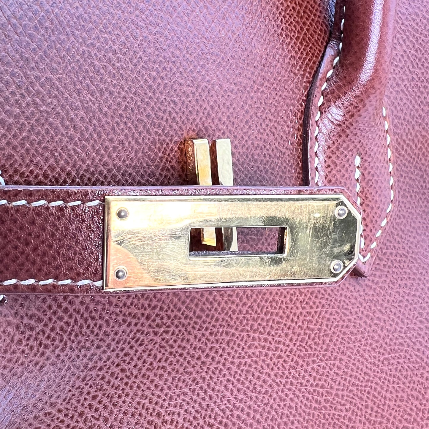 Marlo, 2000 Noisette Lisse Birkin 35 Gold Hardware with stamp □D