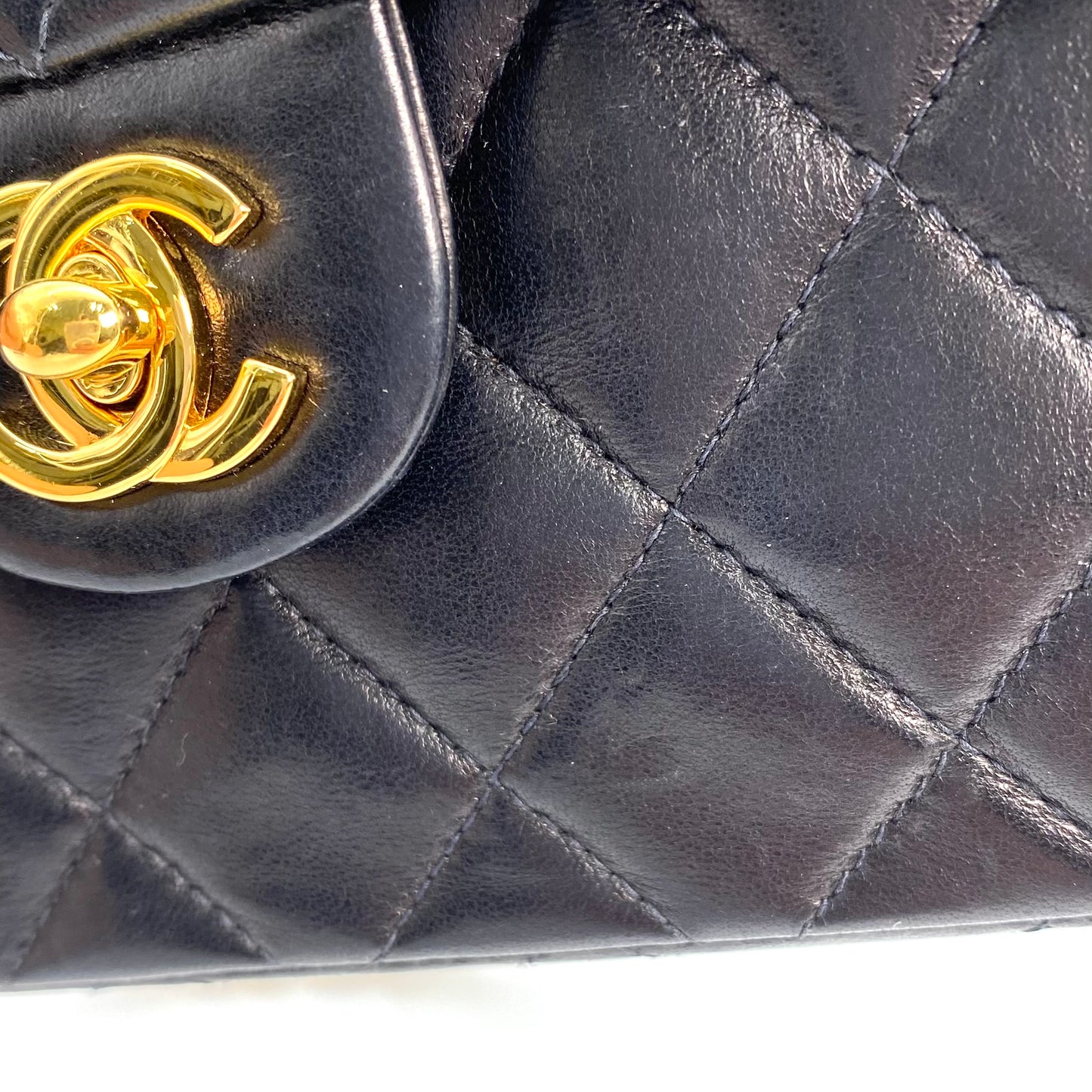 Dhaka, 6 Series Mini Sq17 Black Lambskin with seal and card
