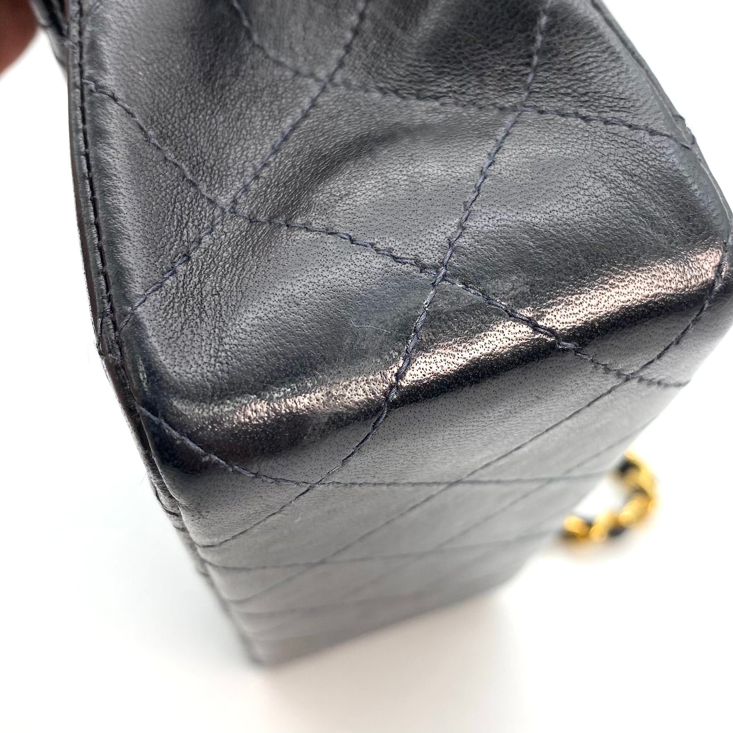 Dhaka, 6 Series Mini Sq17 Black Lambskin with seal and card
