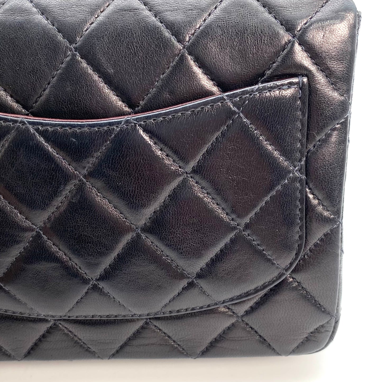 Dhaka, 6 Series Mini Sq17 Black Lambskin with seal and card