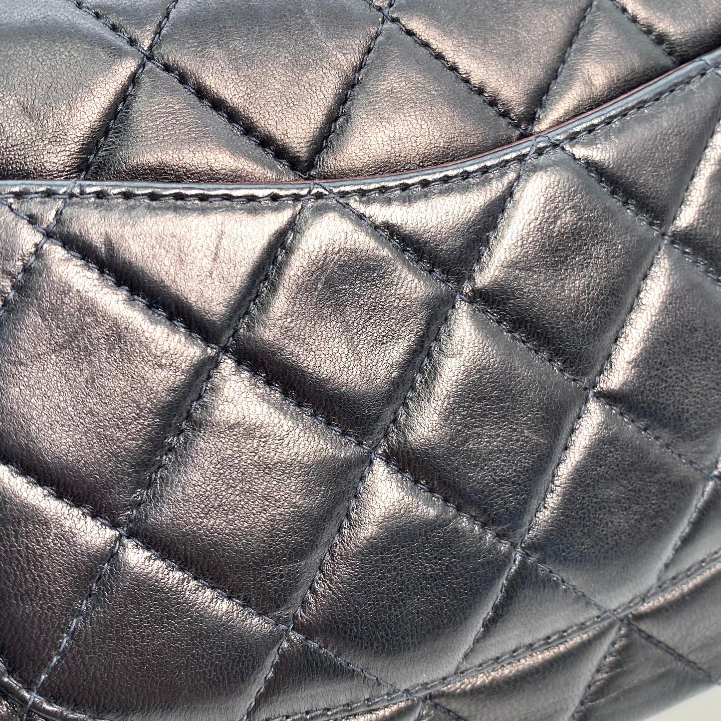 Dhaka, 6 Series Mini Sq17 Black Lambskin with seal and card