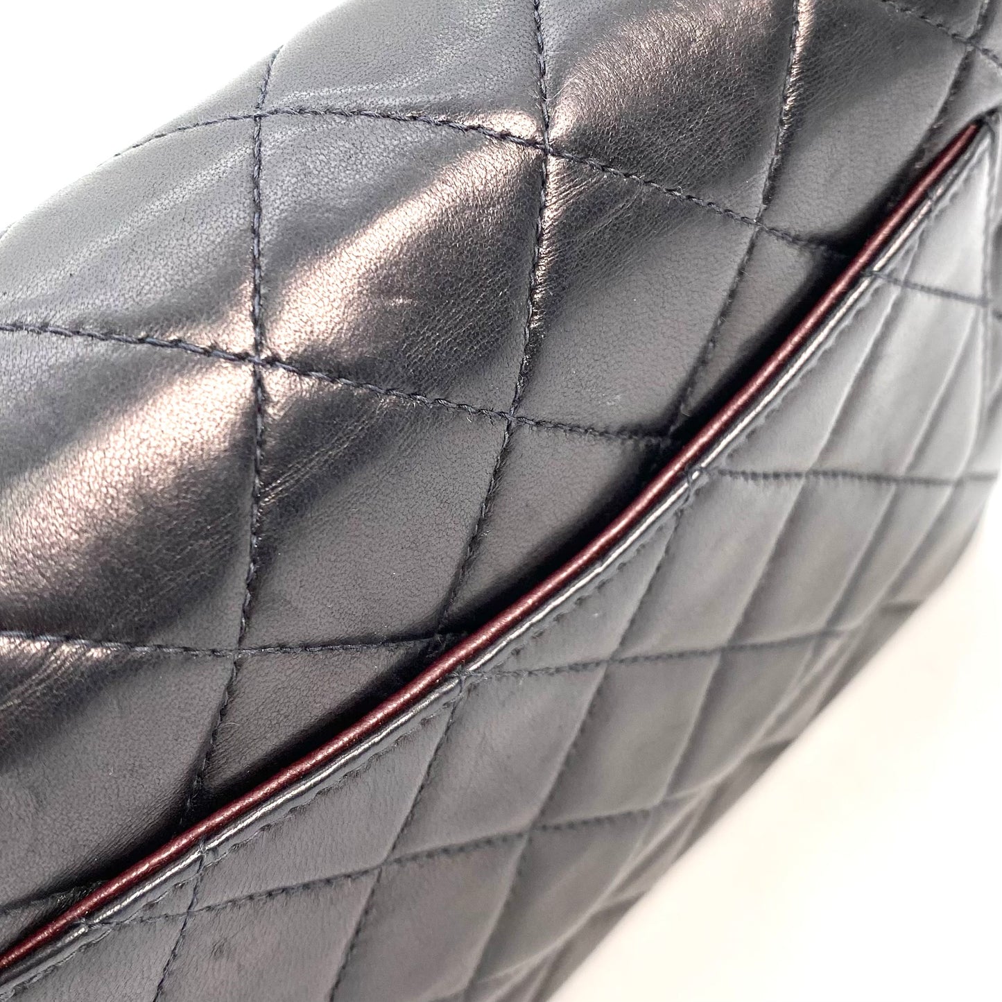 Dhaka, 6 Series Mini Sq17 Black Lambskin with seal and card