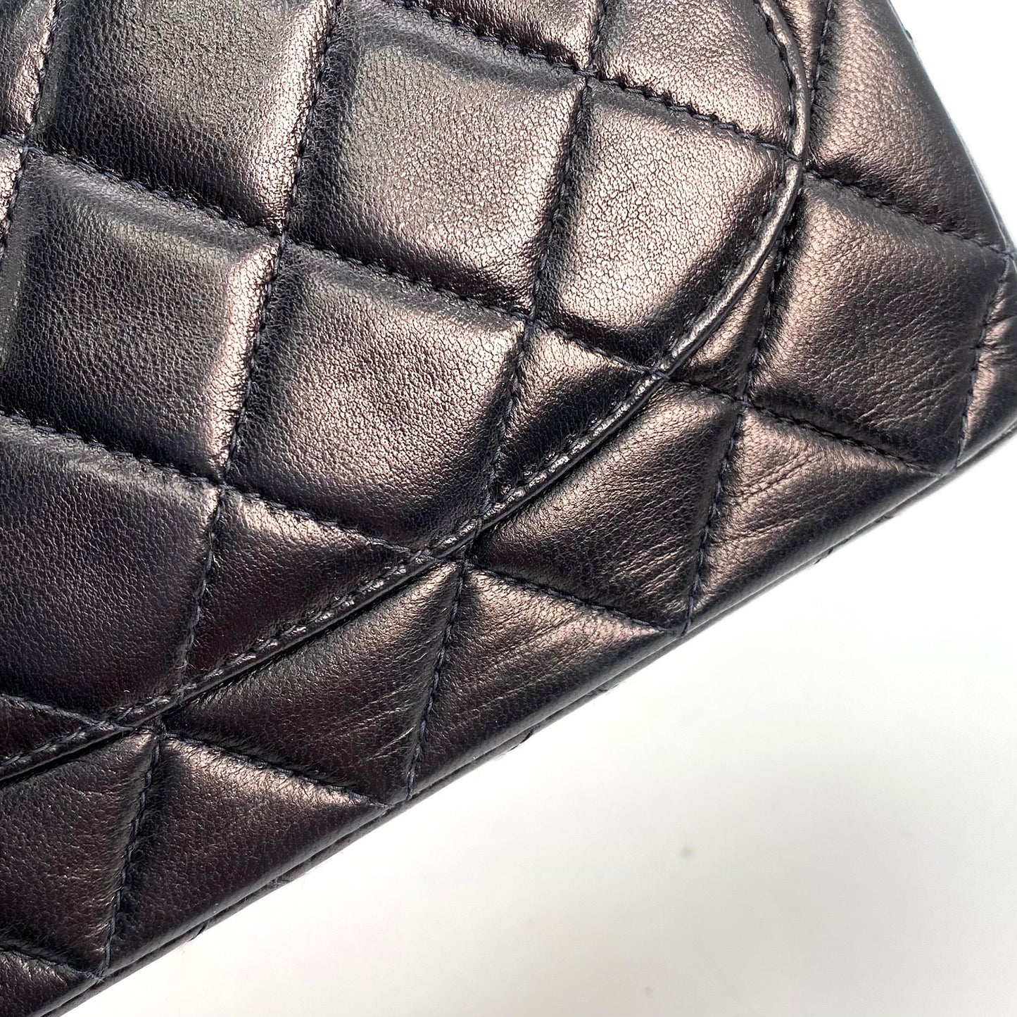 Dhaka, 6 Series Mini Sq17 Black Lambskin with seal and card