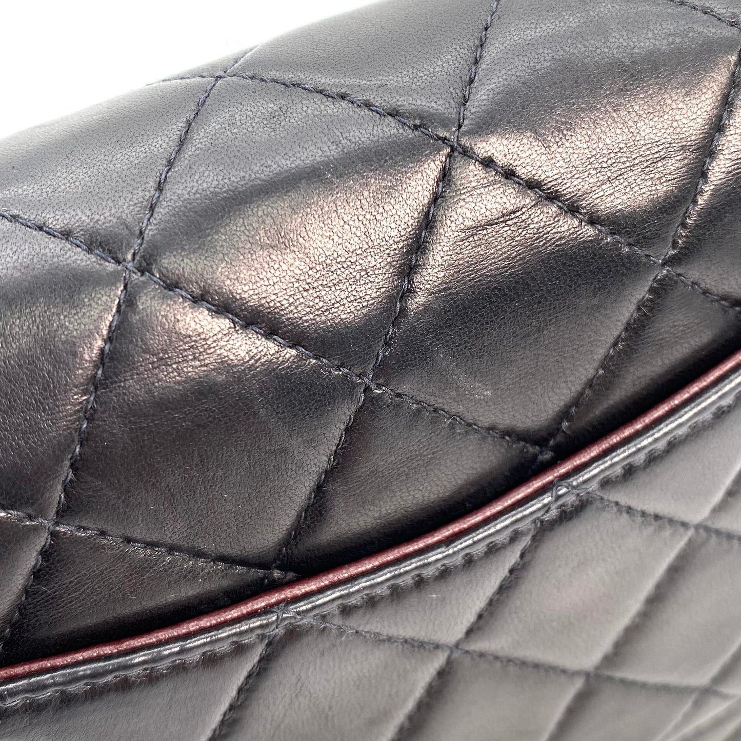 Dhaka, 6 Series Mini Sq17 Black Lambskin with seal and card