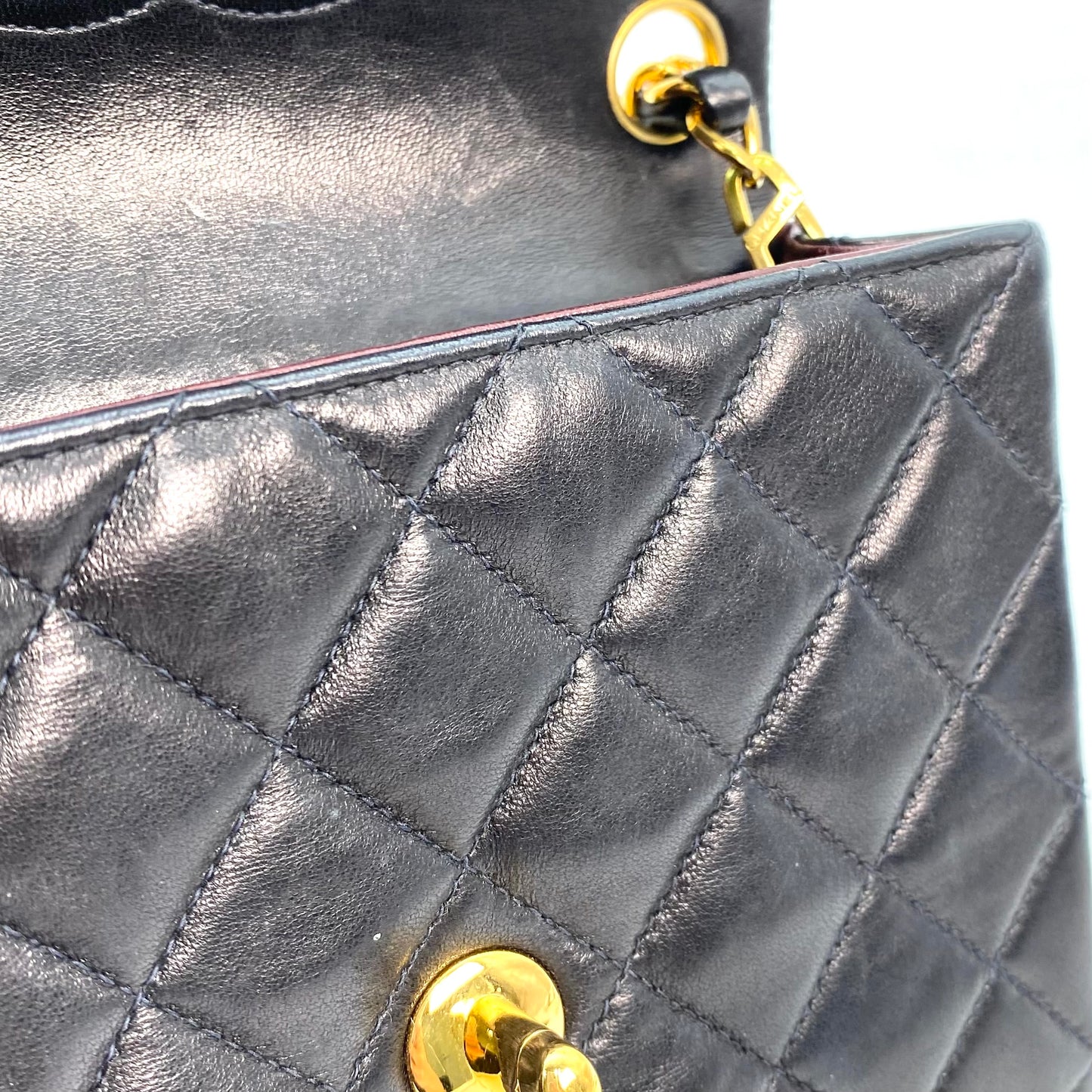 Dhaka, 6 Series Mini Sq17 Black Lambskin with seal and card