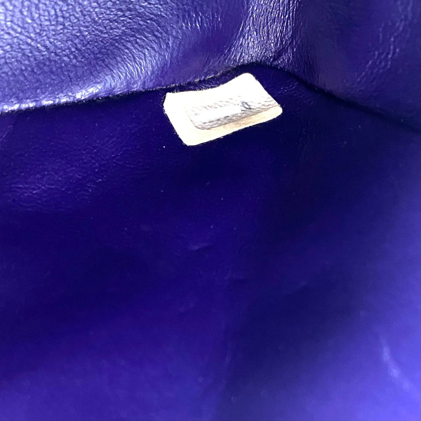 Silas, 0 Series Mini Square 17cm Purple Electric Blue Lambskin with seal and card