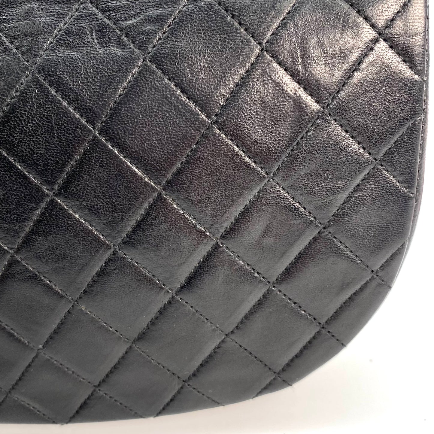 Veza, 0 Series Semi Circle Flap Black Lambskin with seal only