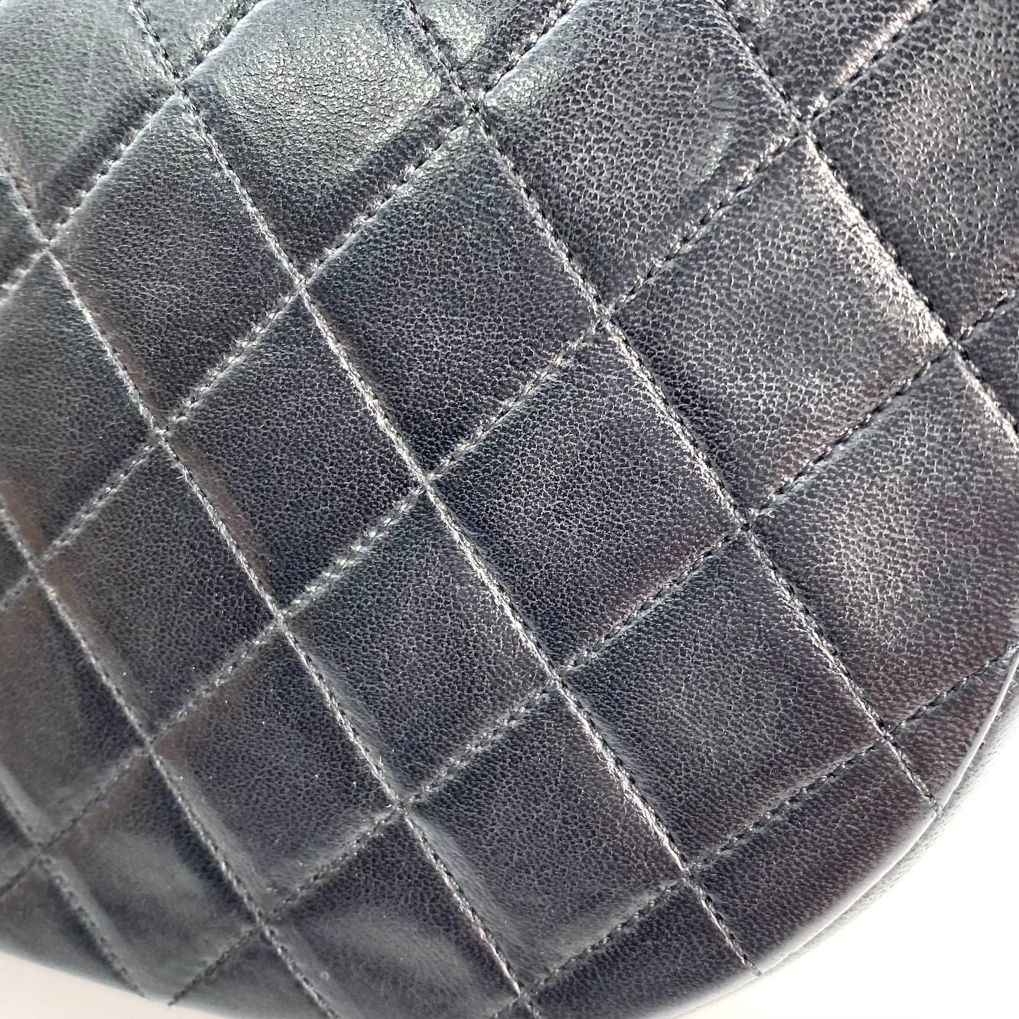 Veza, 0 Series Semi Circle Flap Black Lambskin with seal only