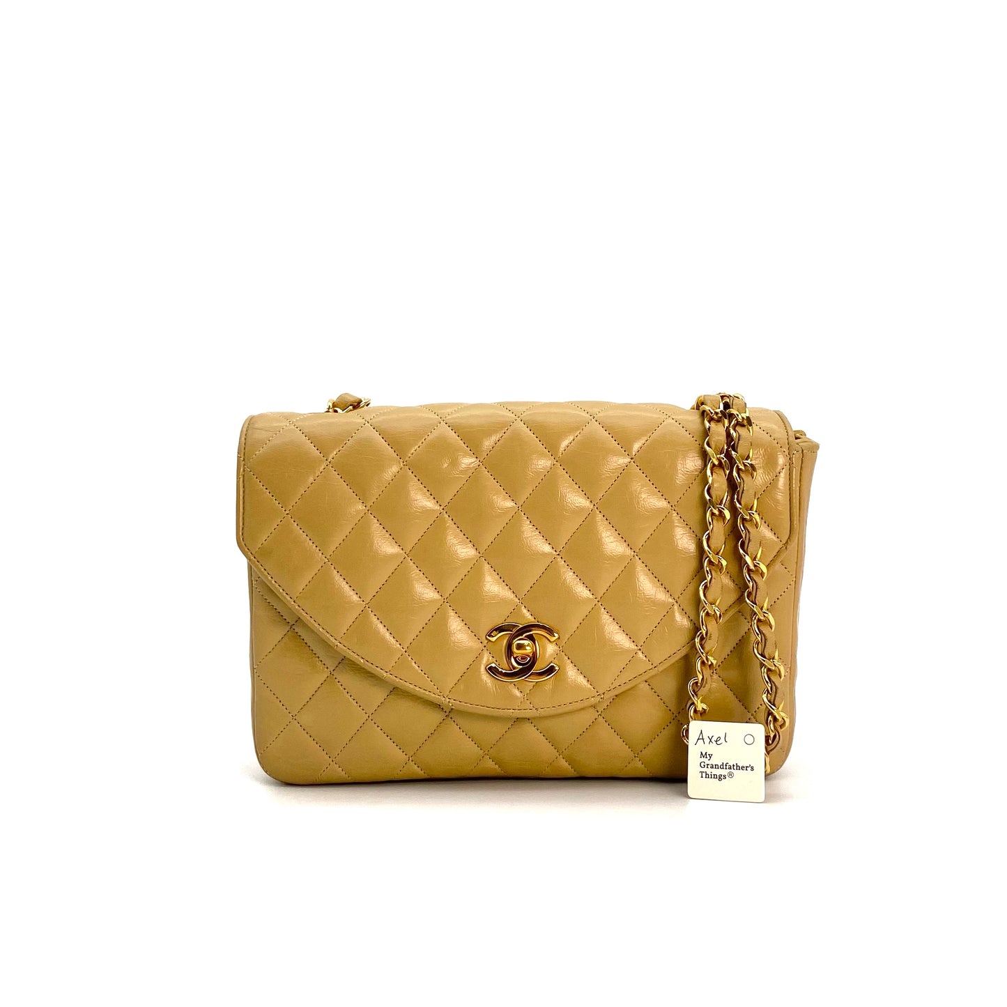 Axel, 0 Series Half Moon Beige Lambskin with seal and card