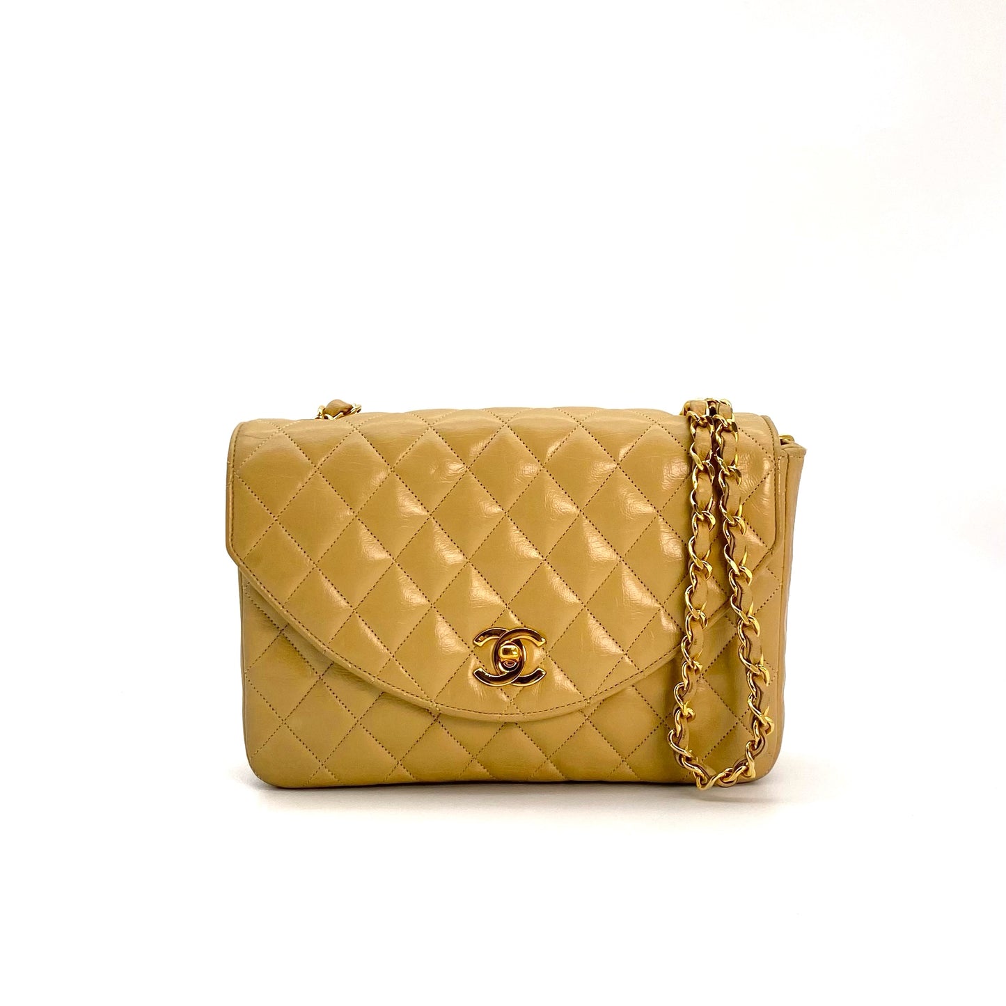 Axel, 0 Series Half Moon Beige Lambskin with seal and card