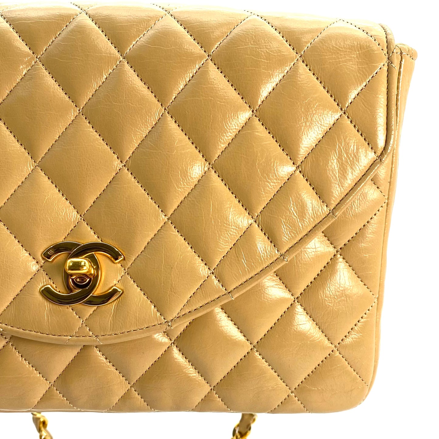 Axel, 0 Series Half Moon Beige Lambskin with seal and card