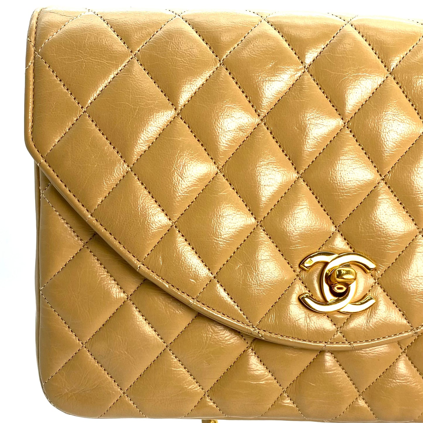 Axel, 0 Series Half Moon Beige Lambskin with seal and card