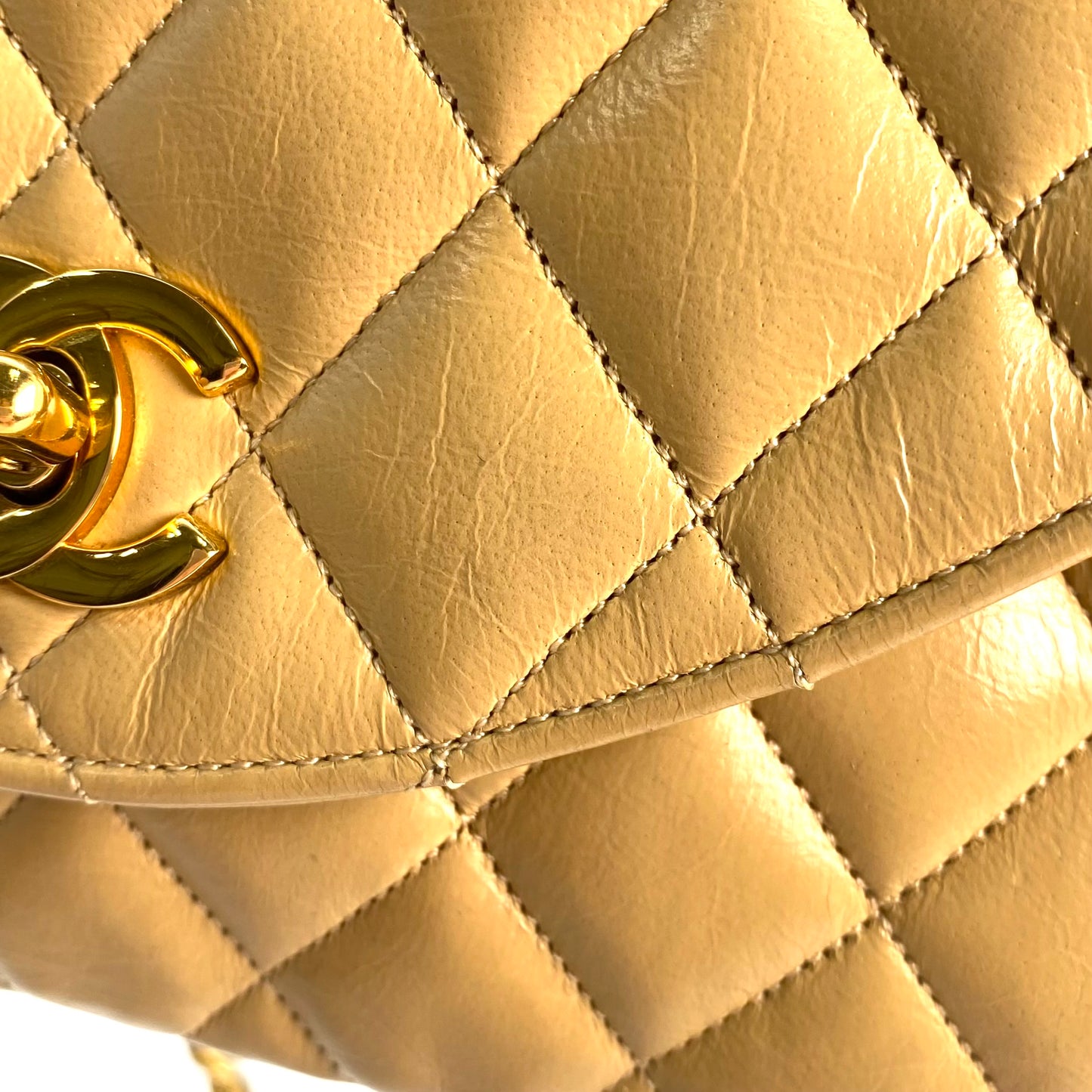 Axel, 0 Series Half Moon Beige Lambskin with seal and card