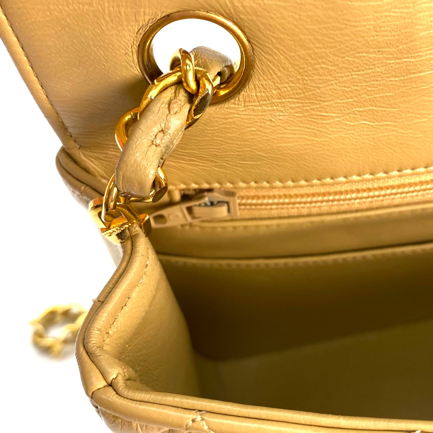 Axel, 0 Series Half Moon Beige Lambskin with seal and card
