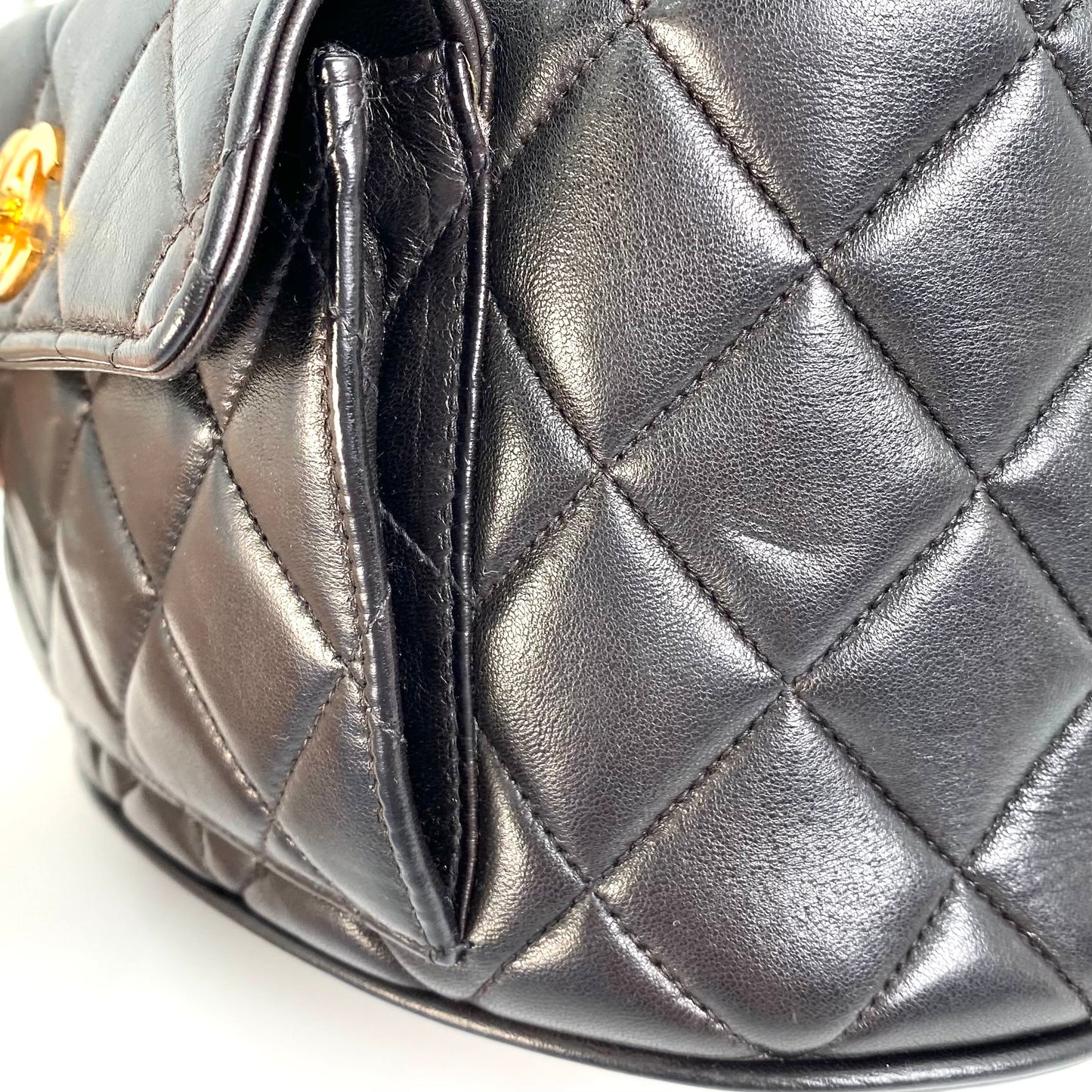 Yeka, 3 Series Black Lambskin Duma Backpack with seal and card