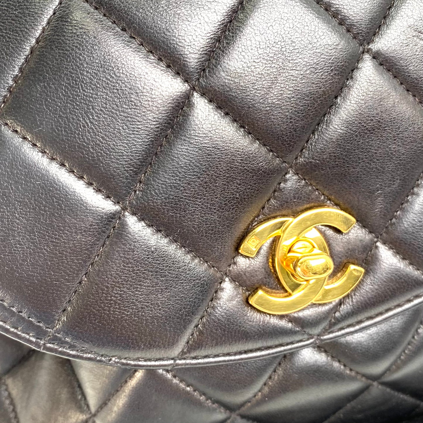 Yeka, 3 Series Black Lambskin Duma Backpack with seal and card