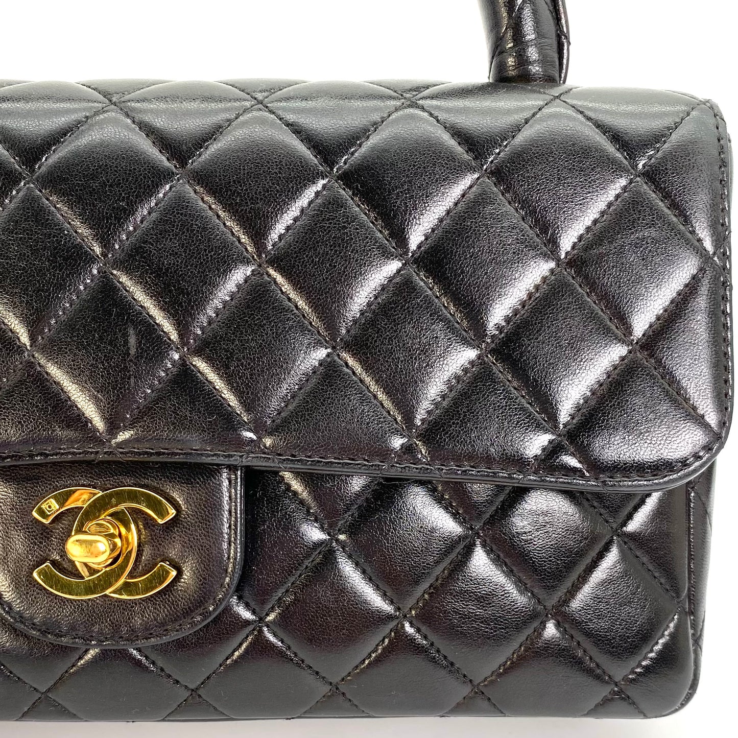 York, 2 Series Pair Bag Mother and Daughter Set Black Lambskin with seal and card
