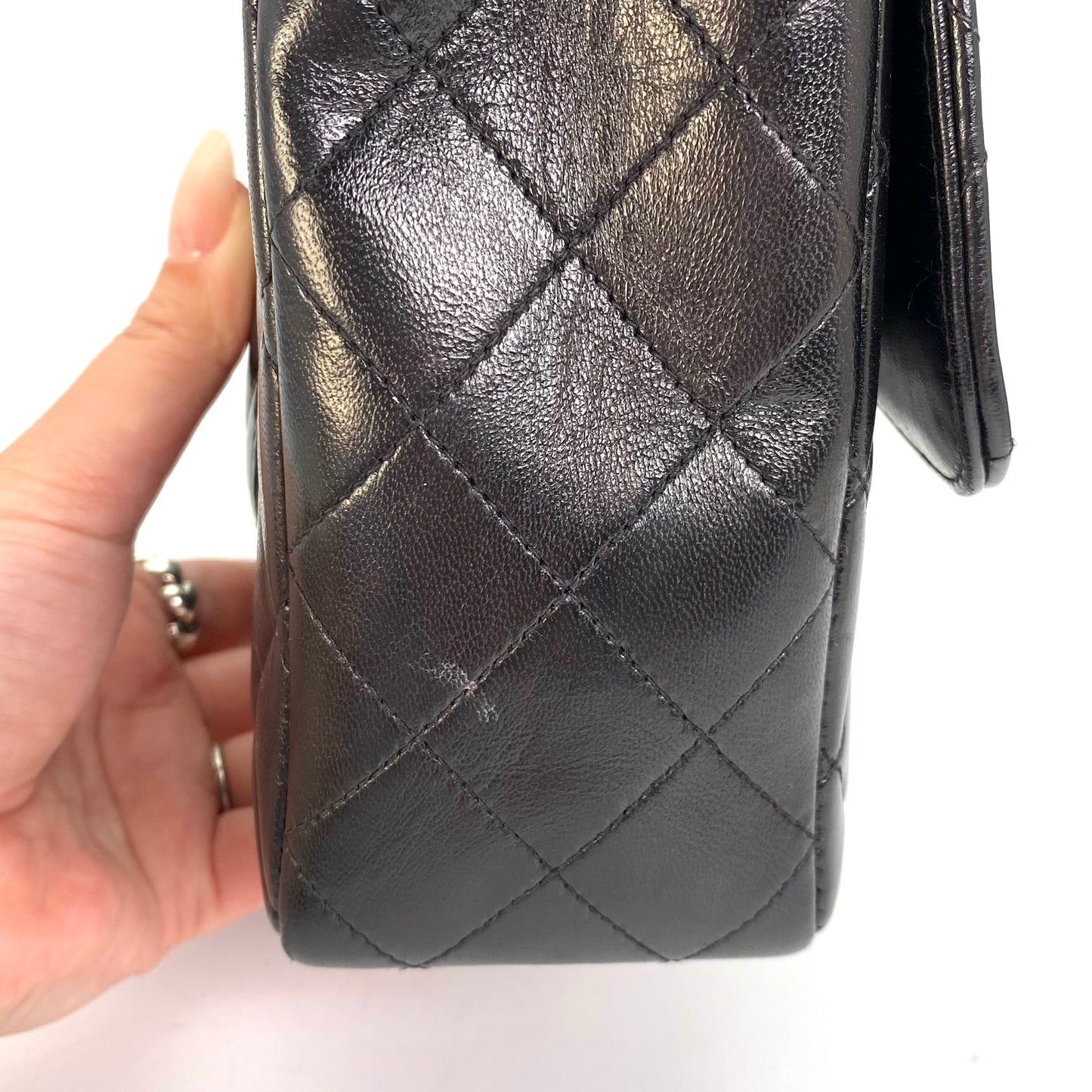 York, 2 Series Pair Bag Mother and Daughter Set Black Lambskin with seal and card