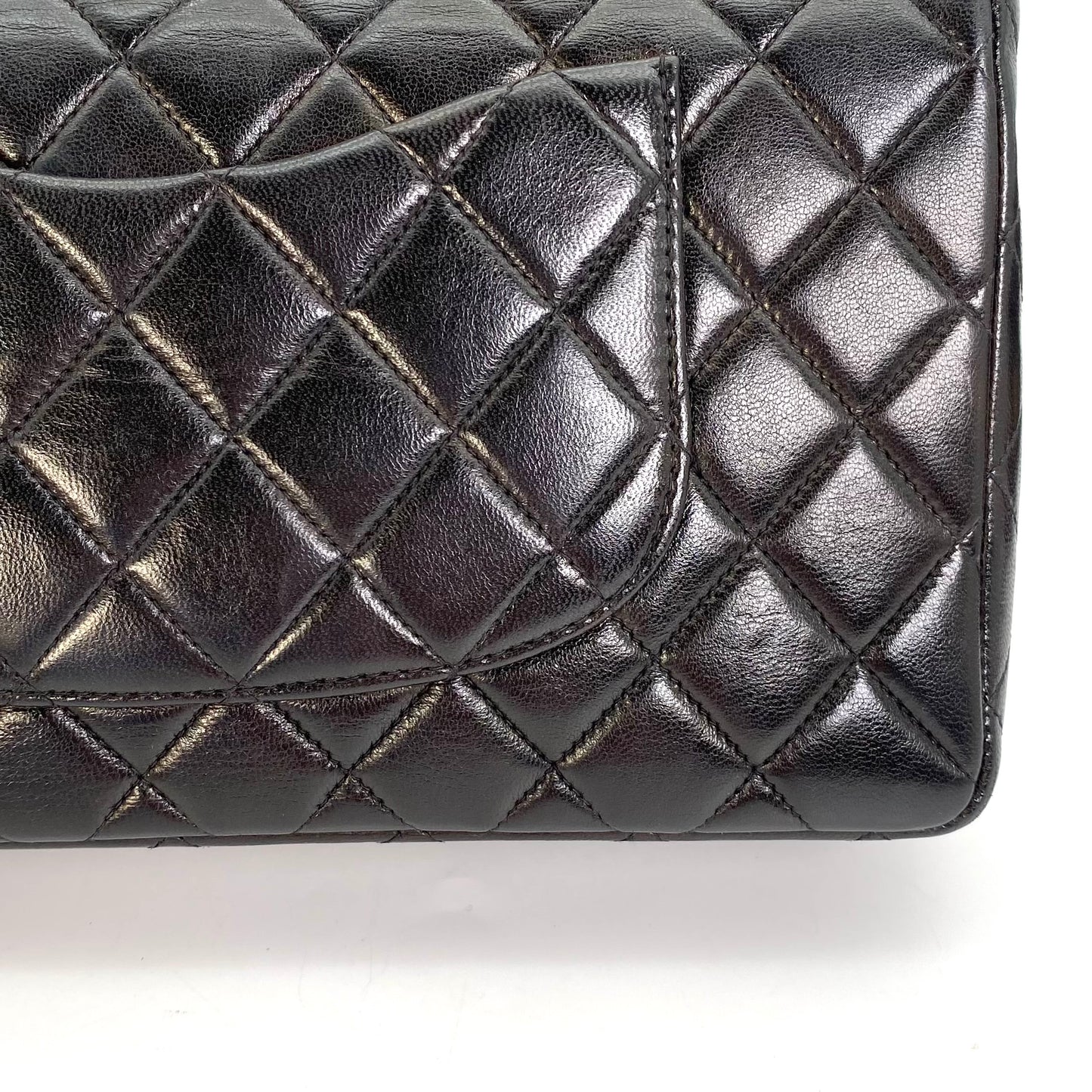 York, 2 Series Pair Bag Mother and Daughter Set Black Lambskin with seal and card