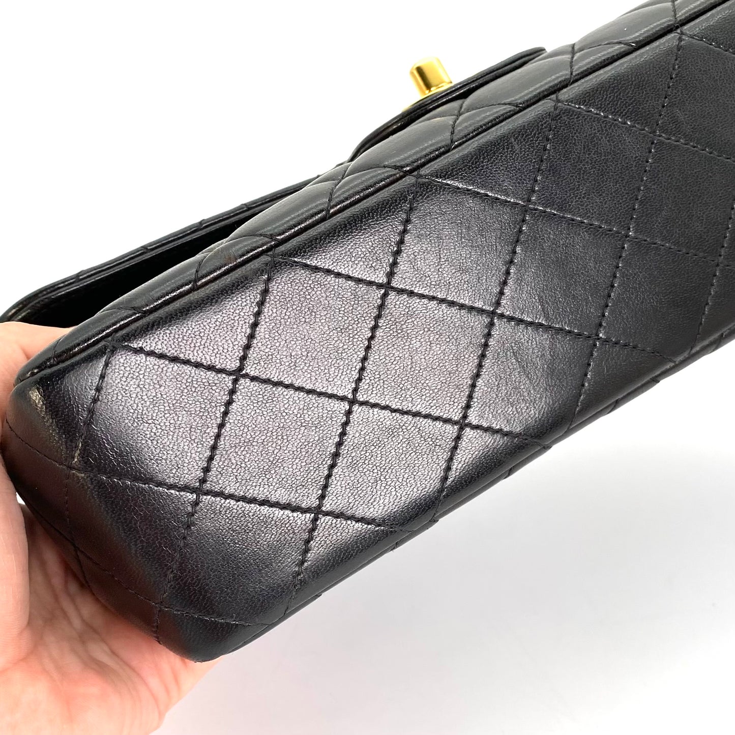 York, 2 Series Pair Bag Mother and Daughter Set Black Lambskin with seal and card
