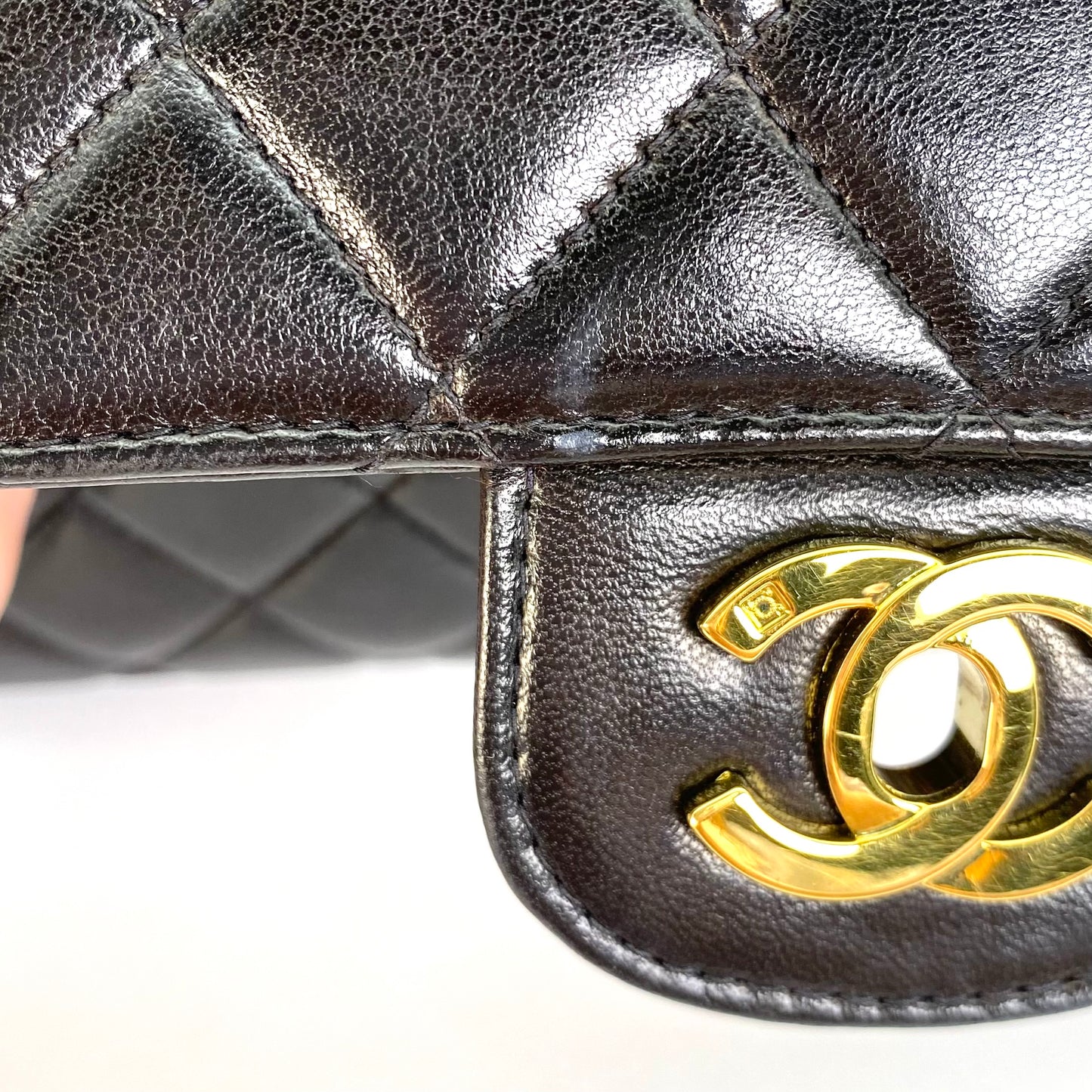 York, 2 Series Pair Bag Mother and Daughter Set Black Lambskin with seal and card