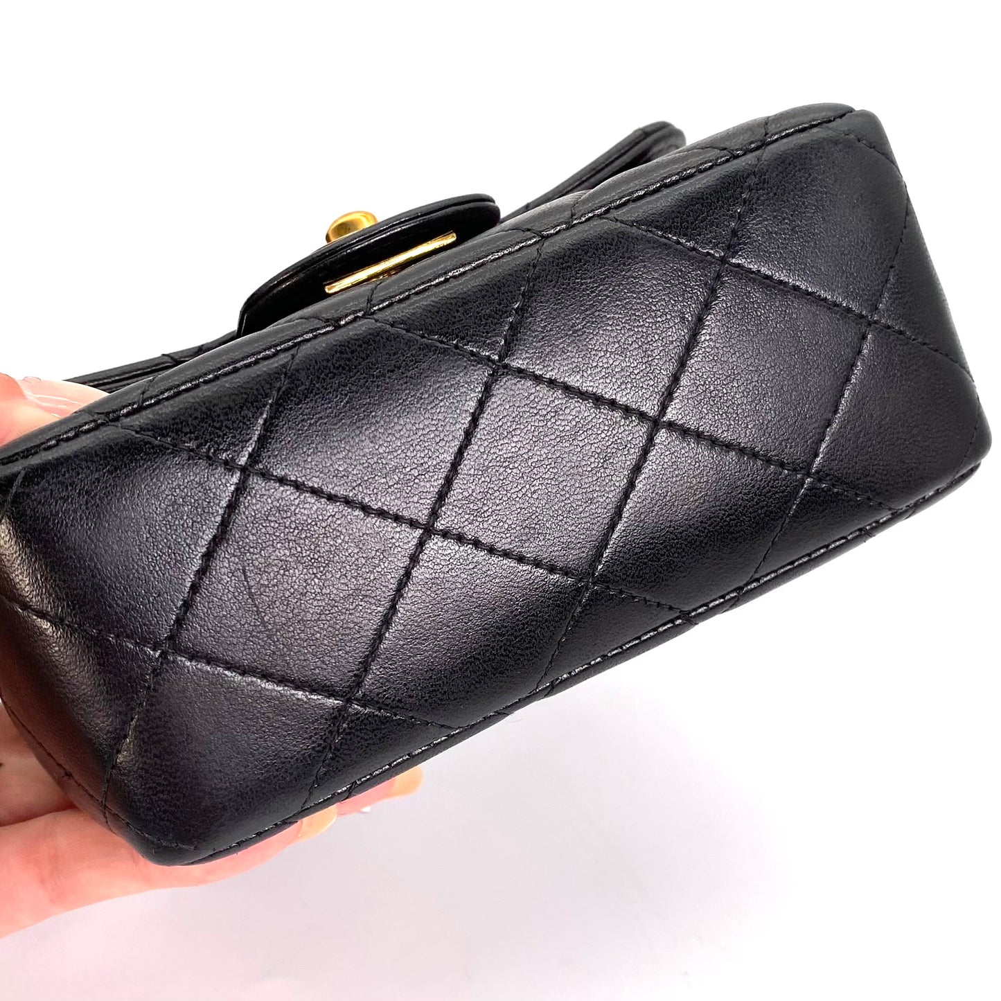 York, 2 Series Pair Bag Mother and Daughter Set Black Lambskin with seal and card