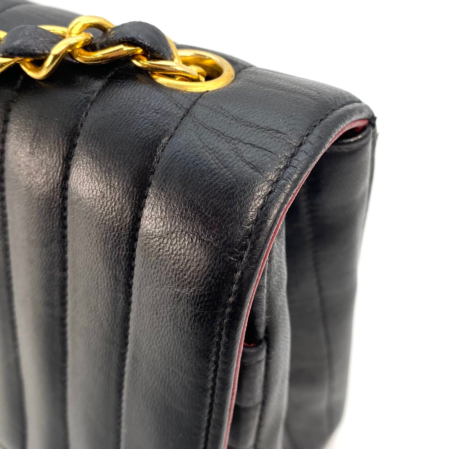 Porto, 1 Series Mademoiselle Black Lambskin Square 20 cm with seal and card
