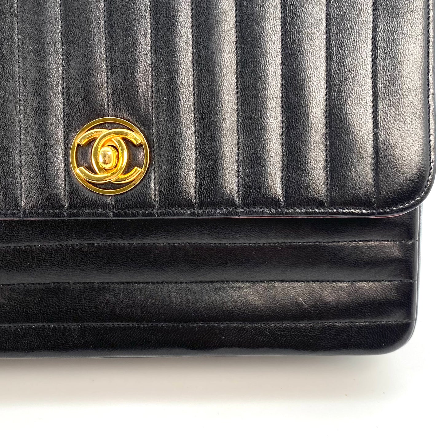 Porto, 1 Series Mademoiselle Black Lambskin Square 20 cm with seal and card