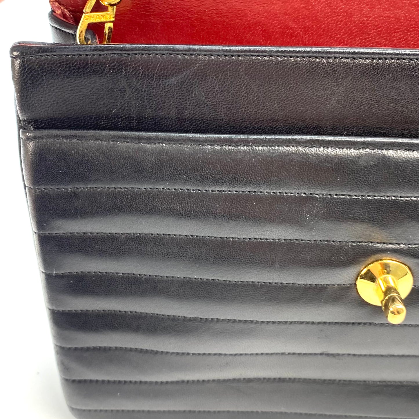 Porto, 1 Series Mademoiselle Black Lambskin Square 20 cm with seal and card