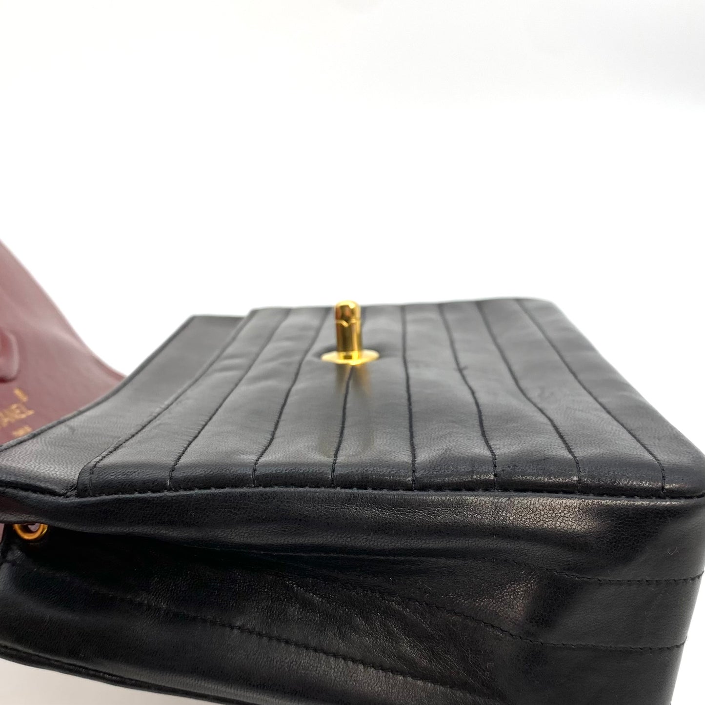Porto, 1 Series Mademoiselle Black Lambskin Square 20 cm with seal and card