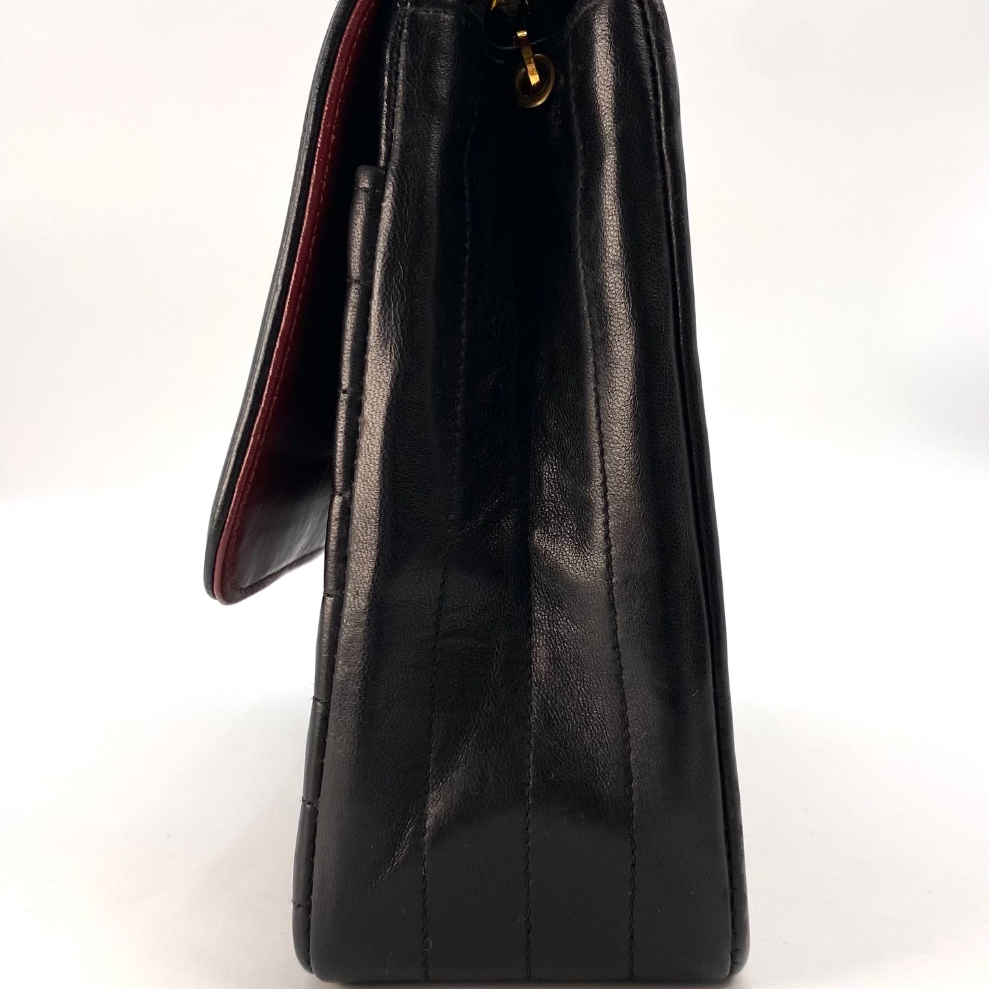 Porto, 1 Series Mademoiselle Black Lambskin Square 20 cm with seal and card