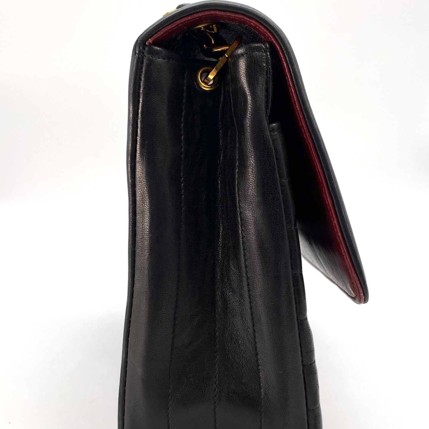 Porto, 1 Series Mademoiselle Black Lambskin Square 20 cm with seal and card