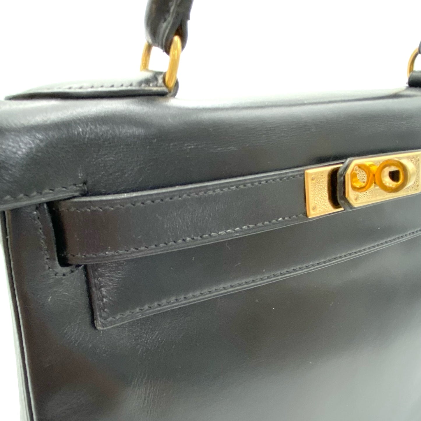 Lester, 1993 Kelly 28 Black Box Kelly Gold Hardware with stamp 〇W