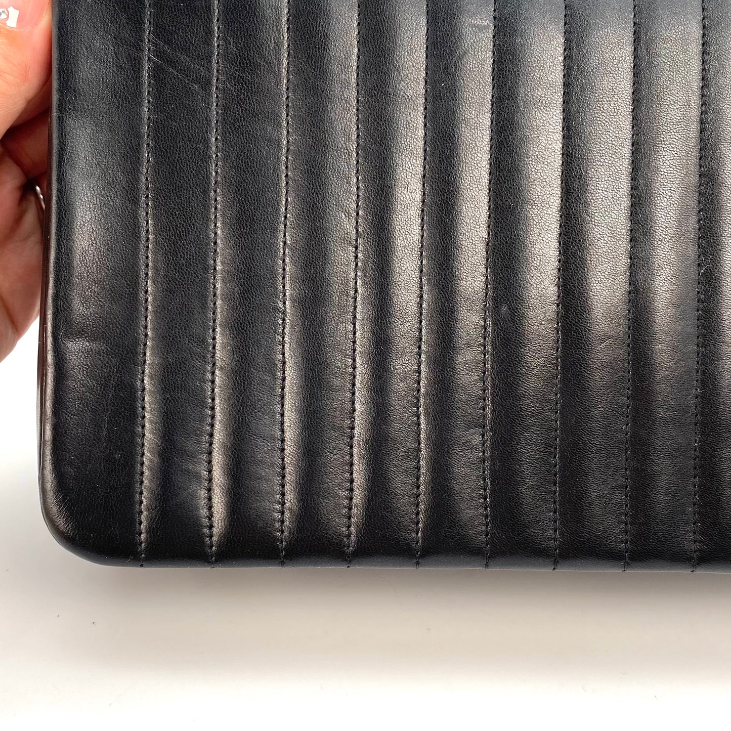 Porto, 1 Series Mademoiselle Black Lambskin Square 20 cm with seal and card