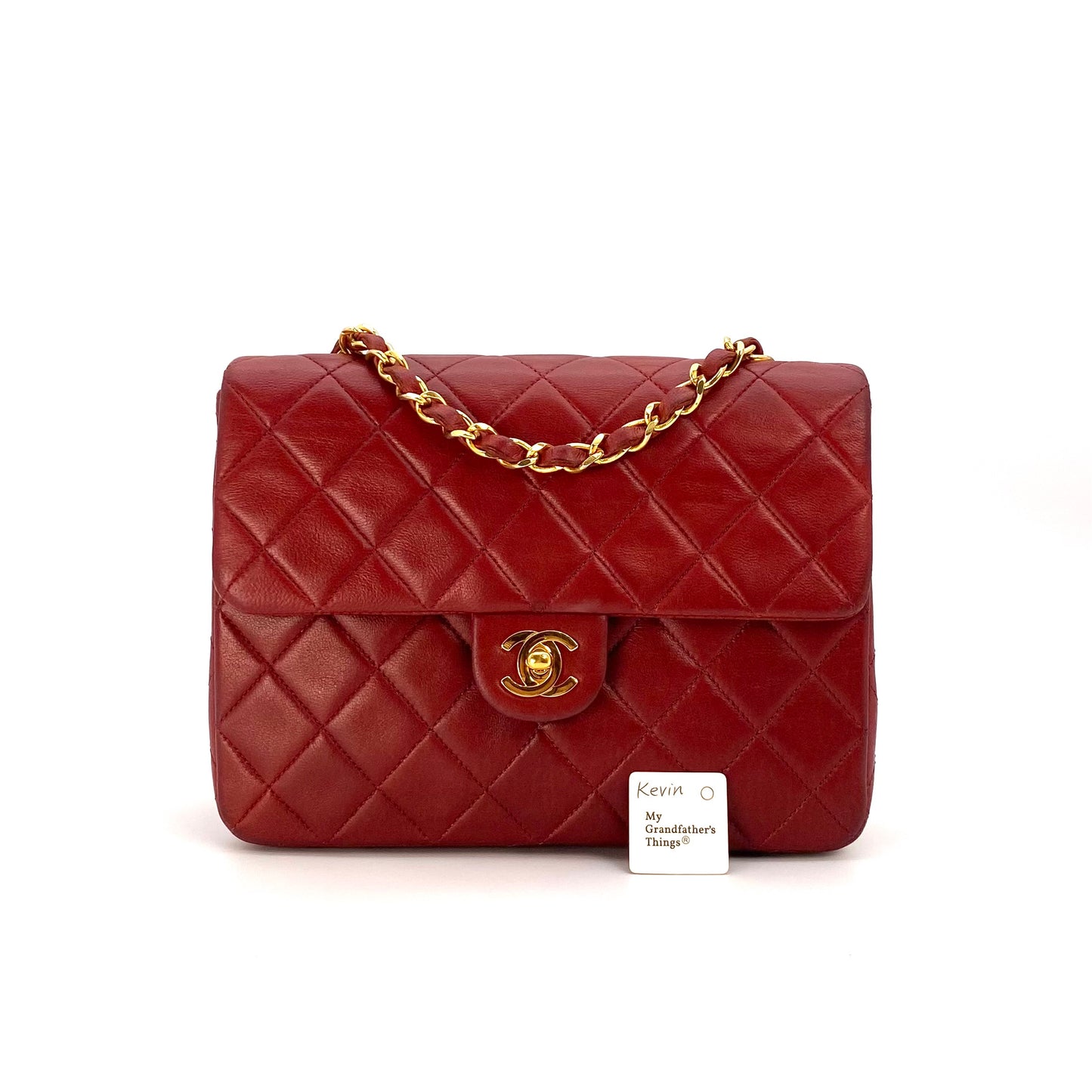 Kevin, 1 Series Square 20 Red Lambskin with seal and card