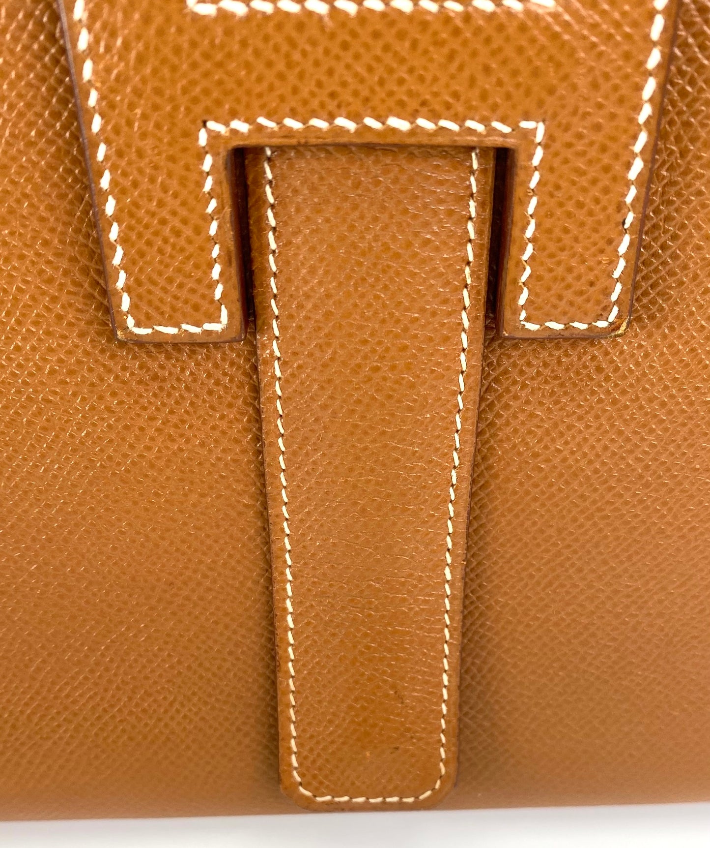 Dinah, Vintage Authentic Hermes 1993 Jige GM courchevel clutch OW