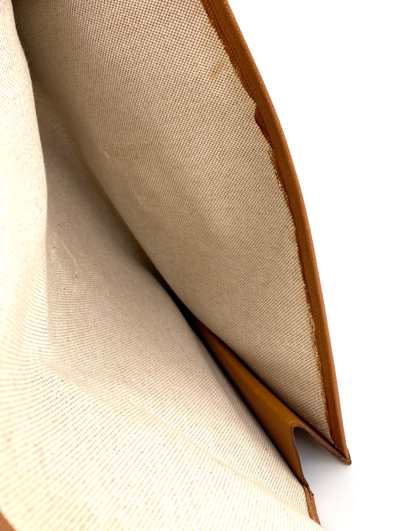 Dinah, Vintage Authentic Hermes 1993 Jige GM courchevel clutch OW