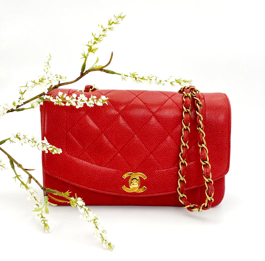 Ulysses, 2 series small red caviar Diana with sticker and card