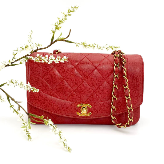 [SPRING SALE] Fiona, 2 series small Diana Red caviar with seal and card