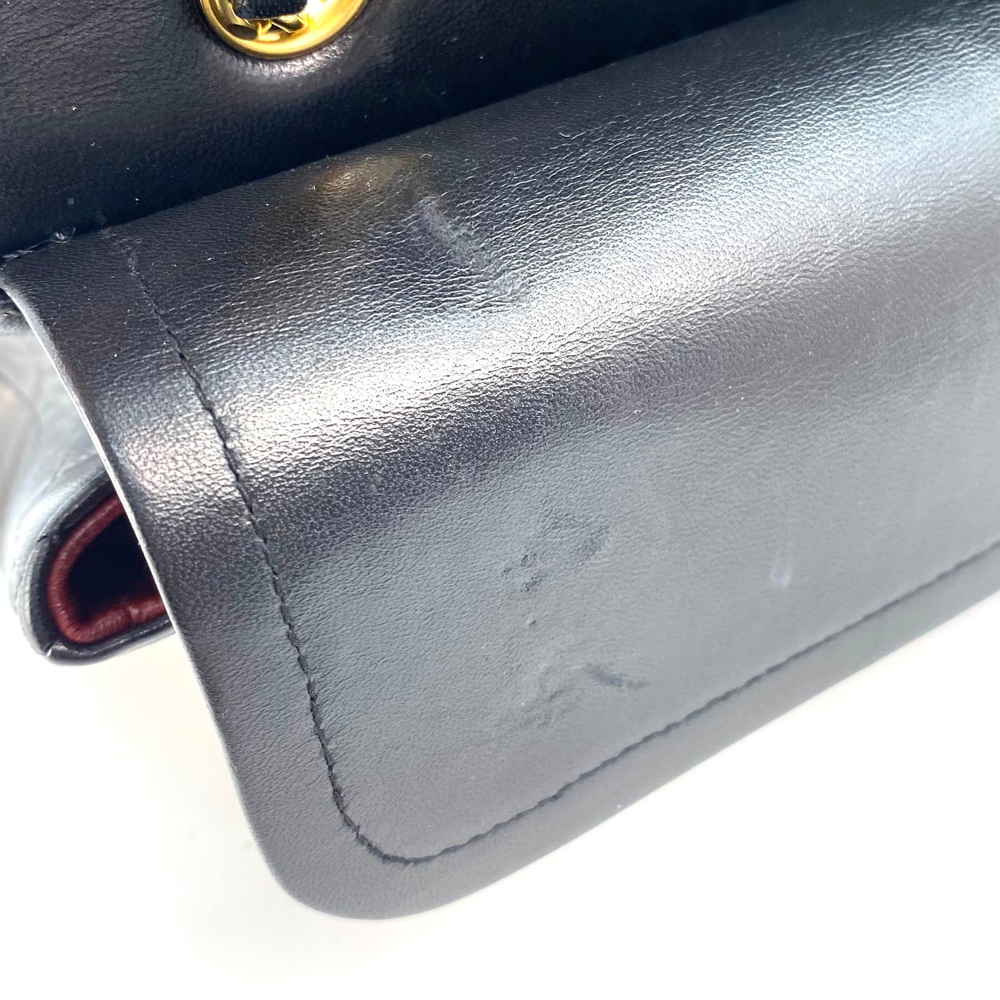 Minato, 1 Series Medium Classic Flap Black Lambskin with seal and card