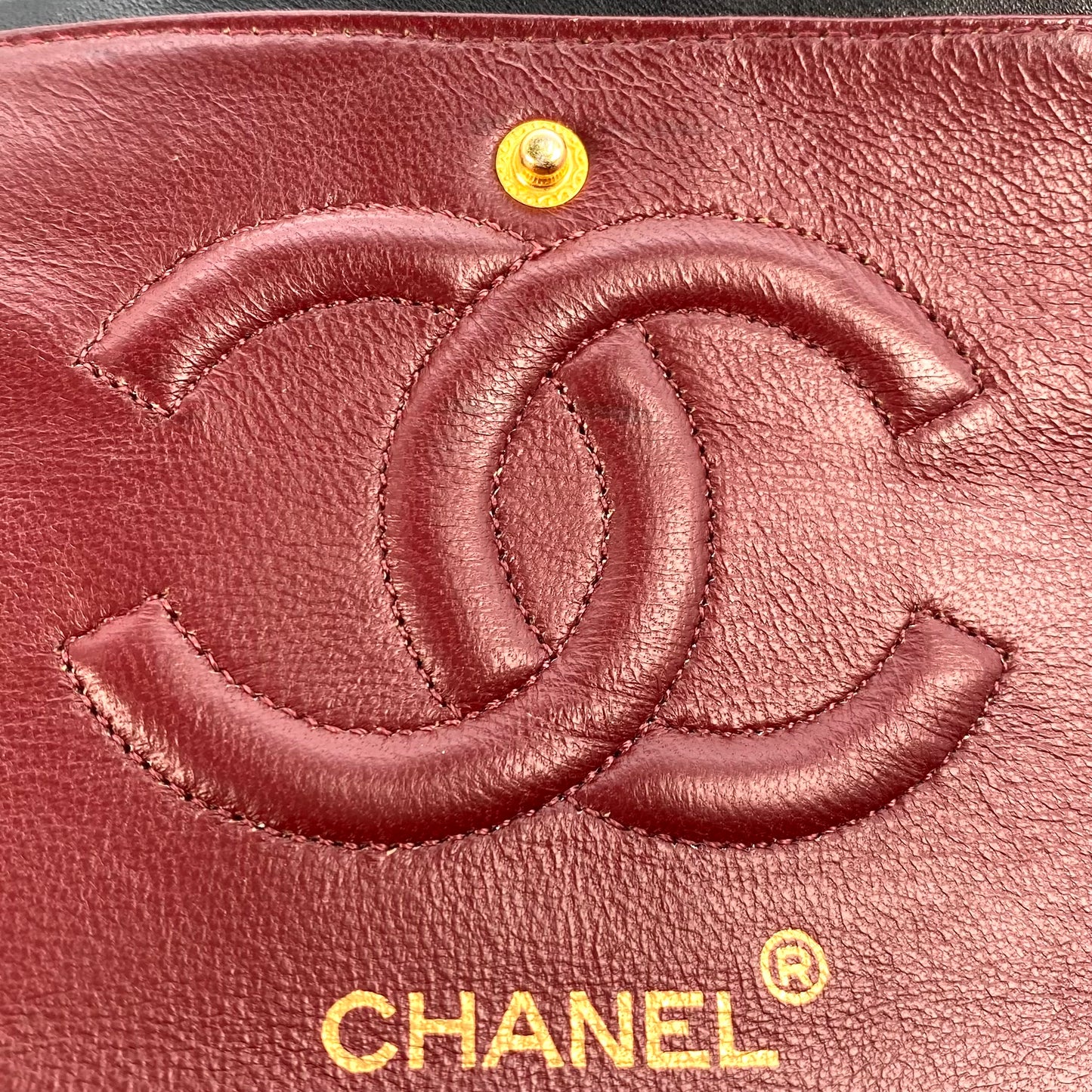 Minato, 1 Series Medium Classic Flap Black Lambskin with seal and card
