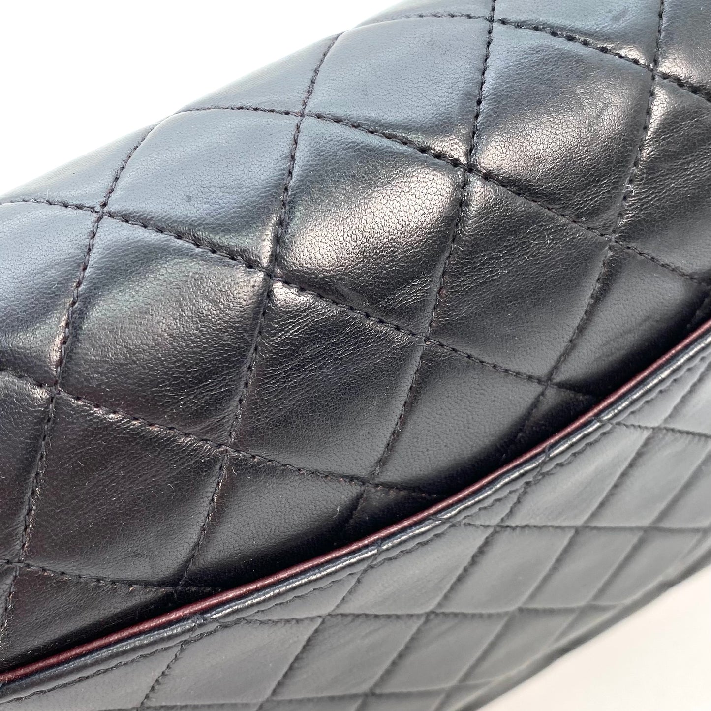 Shin, 5 Series Medium Classic Flap Black Lambskin with seal and card
