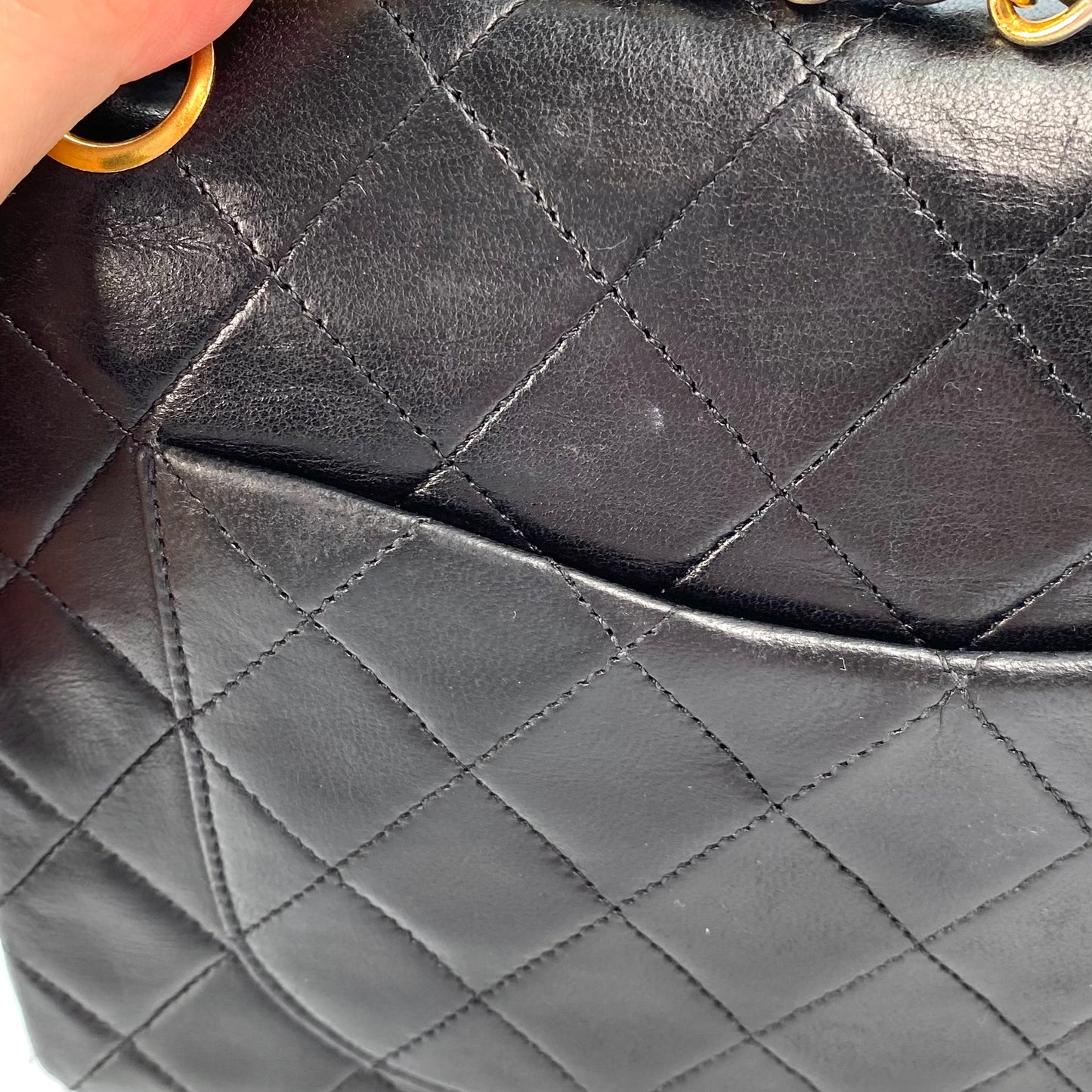 Kieran, 0 Series Small Classic Flap Black Lambskin with seal and card
