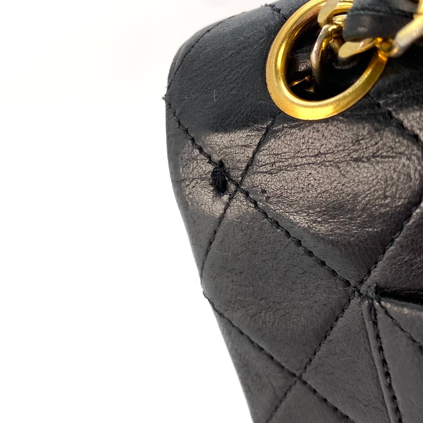 Kieran, 0 Series Small Classic Flap Black Lambskin with seal and card