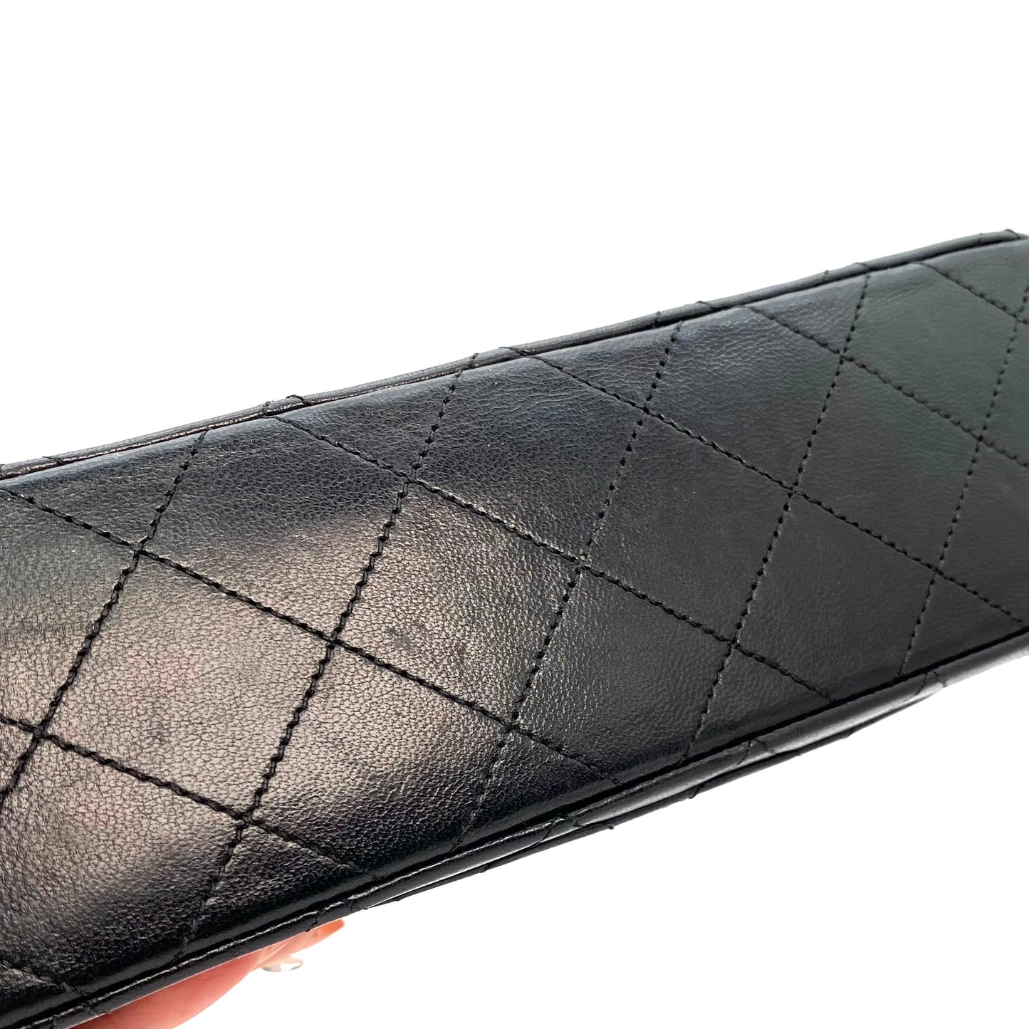 Kieran, 0 Series Small Classic Flap Black Lambskin with seal and card