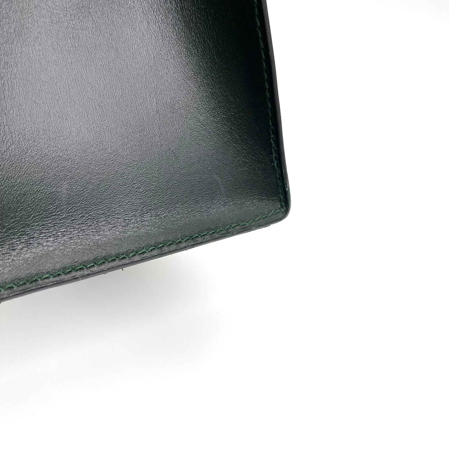 Clea, 1992 Kelly 32 Sellier Vert Box Gold Hardware with stamp OV